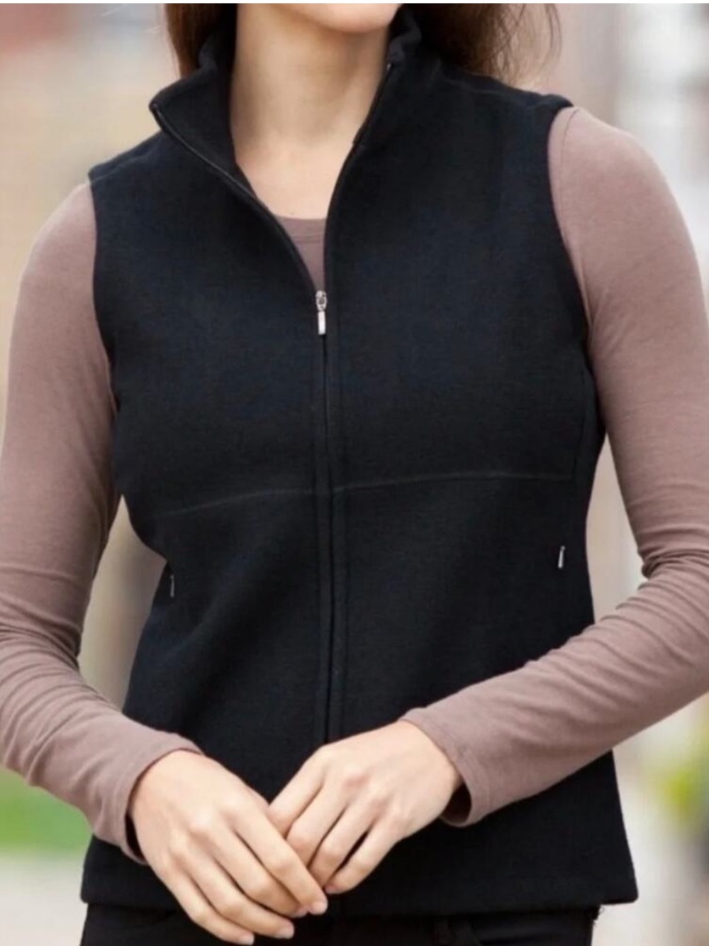 Ibex Carrie Merino Wool Vest Black